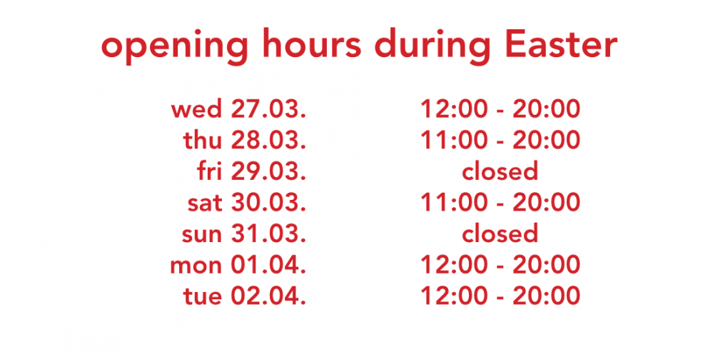 opening hours during Easter 2024