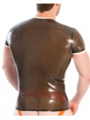 Latex T-shirt with stripes and number