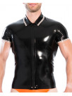 Latex Polo Shirt with zip