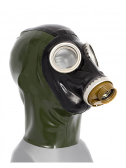 Russian gas mask with hood