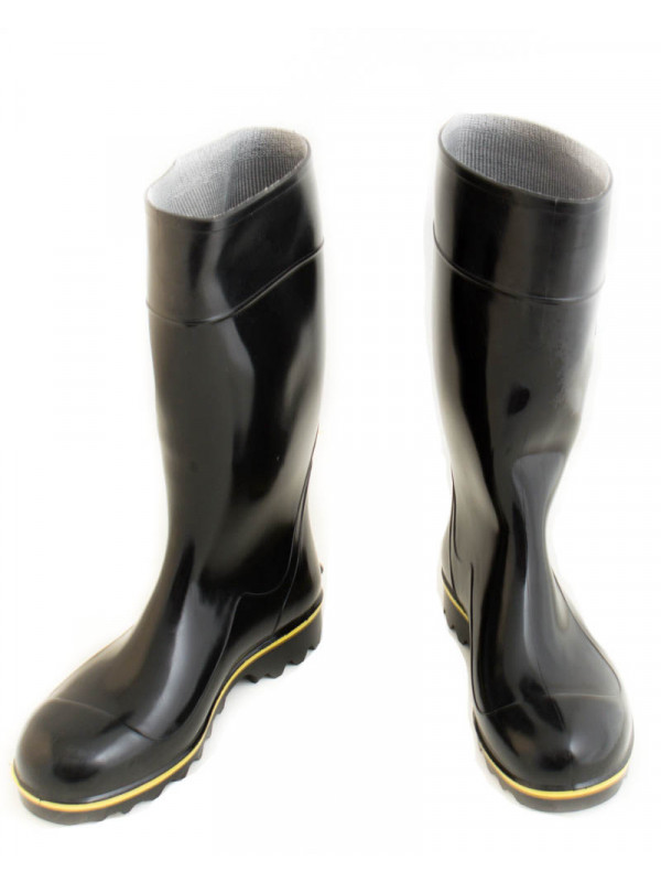 Rubber boots black-yellow