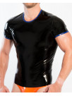 Latex T-shirt with stripes