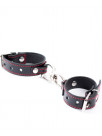Handcuffs with coloured stitching