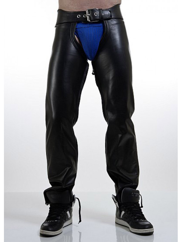 Chaps with side stripes