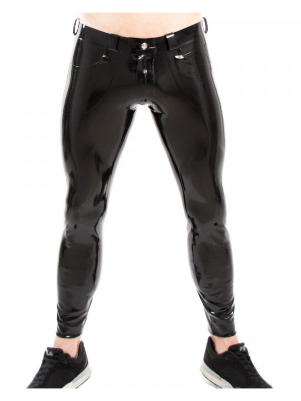 Latex Skin trousers 5-Pocket with stripes