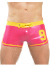 Latex training shorts with number
