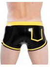 Latex training shorts with number