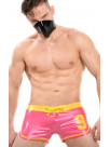 Latex training shorts with number