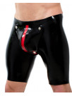Cycling shorts with codpiece and zipper