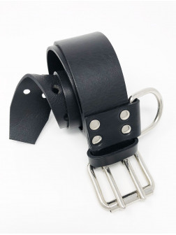 Croupon Belt with double pin and D-Ring without eyelets